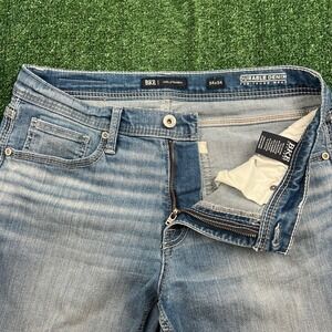 BKE Jake Straight Men's Jeans 34x33" Light Wash Blue Stretch Denim Zip Fly